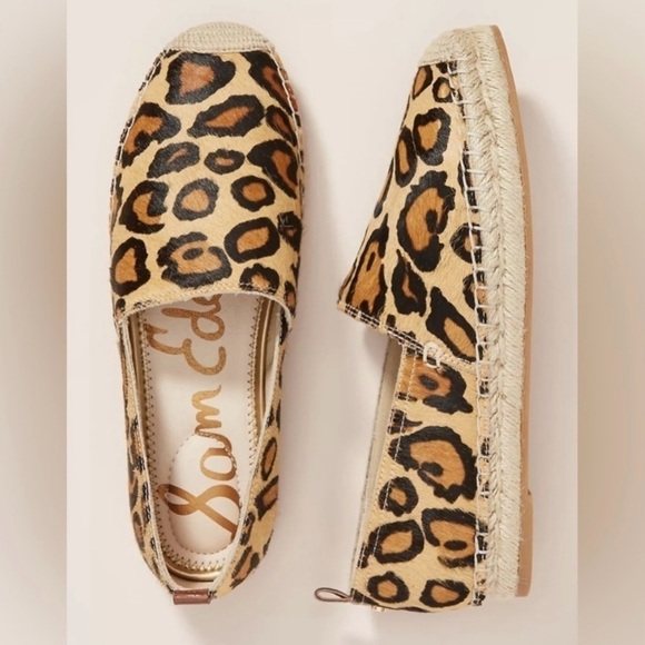 Sam Edelman Shoes - Sam Edelman Brown Tan Espadrilles with Leopard Print